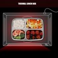 thumbnail image 4 of Lunch Box Stainless Steel 4 Compartments Lunchbox Durable Good Sealing Performance Portable Bento Box for School Picnic Office Travel,3 Colors[black], 4 of 8