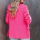 thumbnail image 5 of Blazer Chaquetas para Mujer Damas Sólido Turn Down Collar Chaqueta Manga Larga Abrigo Abrigos Blazer Odeerbi ODB-5, 5 of 8