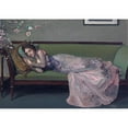thumbnail image 3 of Sir John Lavery 14x11 Black Modern Framed Museum Art Print Titled - The Green Sofa, 3 of 5
