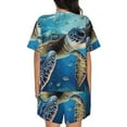 thumbnail image 3 of Picia Watercolor Turtle Pajamas Sets for Women Soft Short-Sleeved Pjs with Lounge Shorts Two Piece Sleepwear-Medium, 3 of 9