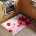 thumbnail image 2 of 2x3 Ft Entryway Area Rug, Red Rose Fantasy Kitchen Rug Runner Washable Floor Mat, Elegance Floral Romantic Reflection Non Slip Indoor Door Mat Throw Carpet for Bathroom Living Room Bedroom, 2 of 8