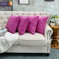 thumbnail image 3 of Home Soft Things Textured Velvet 4 Piece Throw Pillow Cover Set - Raspberry Rose - 20" x 20", 3 of 7
