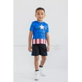 thumbnail image 2 of Marvel Avengers Captain America Little Boys T-Shirt and Shorts Outfit Set Toddler to Big Kid, 2 of 5