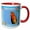 Red/White, variant on 3drose, a Little Bird Told Me - European Robin, Erithacus Rubecula, Robin, Robin Redbreast, Bird, Wildlife, 11oz Two-tone Red Mug