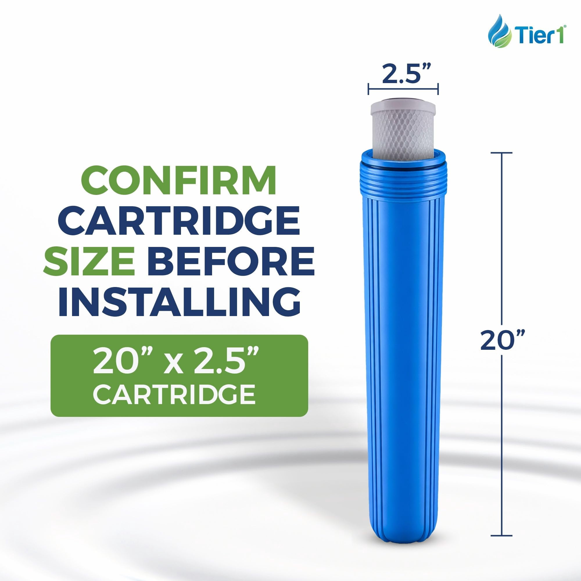 Tier1 10 Micron 20 x 4.5 Water Filter | Whole House Radial Flow Carbon Filter Cartridge | Granular Activated Pre-Filter | Replacement for Pentek EPM-20BB, 155783-43, EPM4-20BB | 4.5 x 20 Water Filter