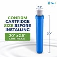 thumbnail image 6 of Tier1 5 Micron 20 x 2.5 Water Filter | Carbon Block Whole House Cartridge Kit with O-Ring & Lubricant | Replacement for Pentek EP-20, 155529-43, CEP-20E, EP5-20 | 2.5 x 20 Water Filter (3-Pack), 6 of 8