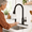 Bronze, variant on Matte Black Touchless Kitchen Faucet with Sensor and Soap Dispenser, 17.36 x 13.27 x 2.72 in