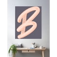 thumbnail image 2 of Letter B, Monogram B Poster Wall Art, Modern Wall Decor, 24x36 UNFRAMED, 2 of 3