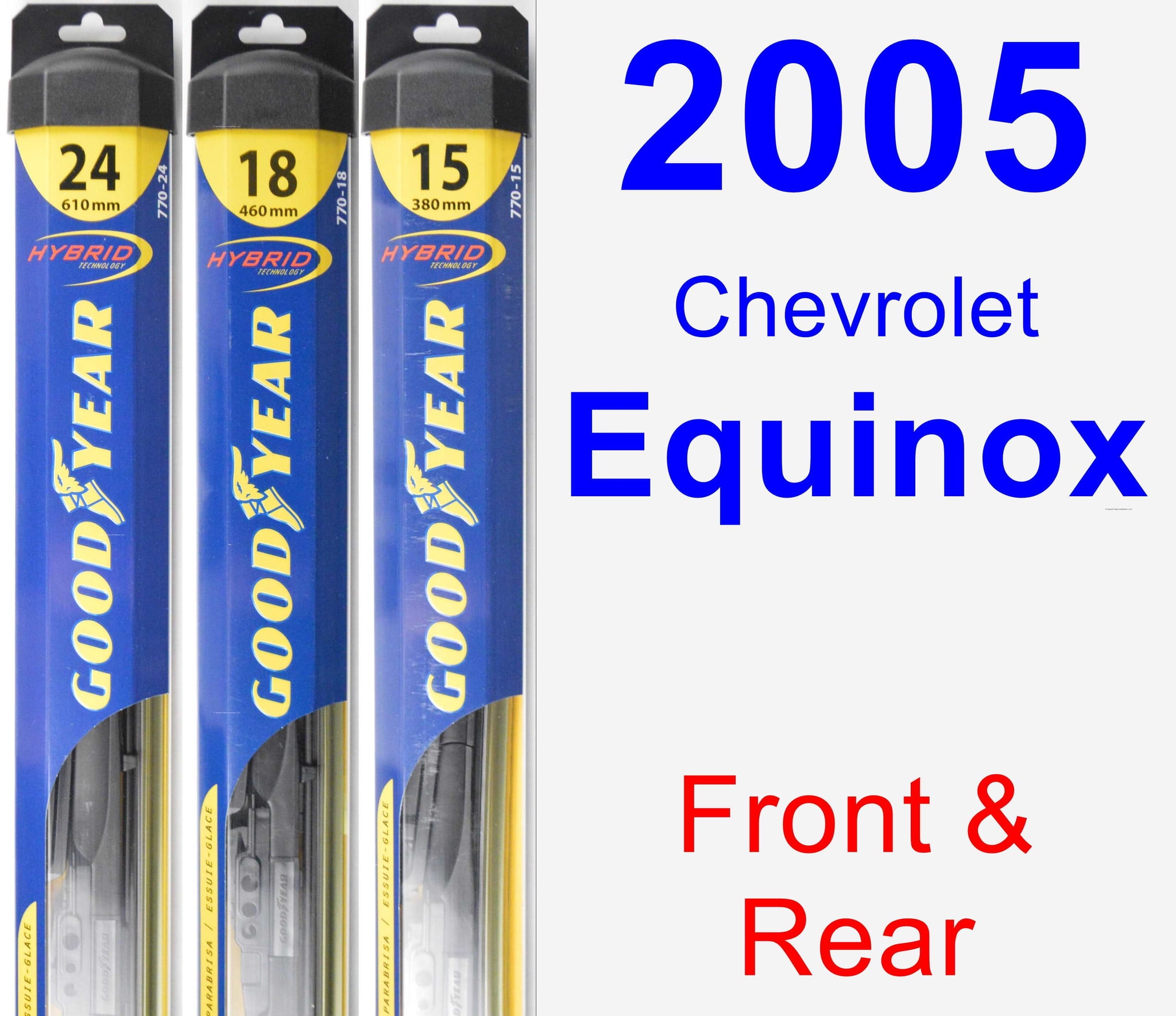 2005 Chevrolet Equinox Wiper Blade Set/Kit (Front & Rear) (3 Blades