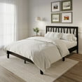 thumbnail image 2 of Home Design Gadsden Twin Panel Bed Frame with Arched V-Design Headboard and Center Leg Support, Black, Box Spring Required, Easy Assembly, 2 of 11