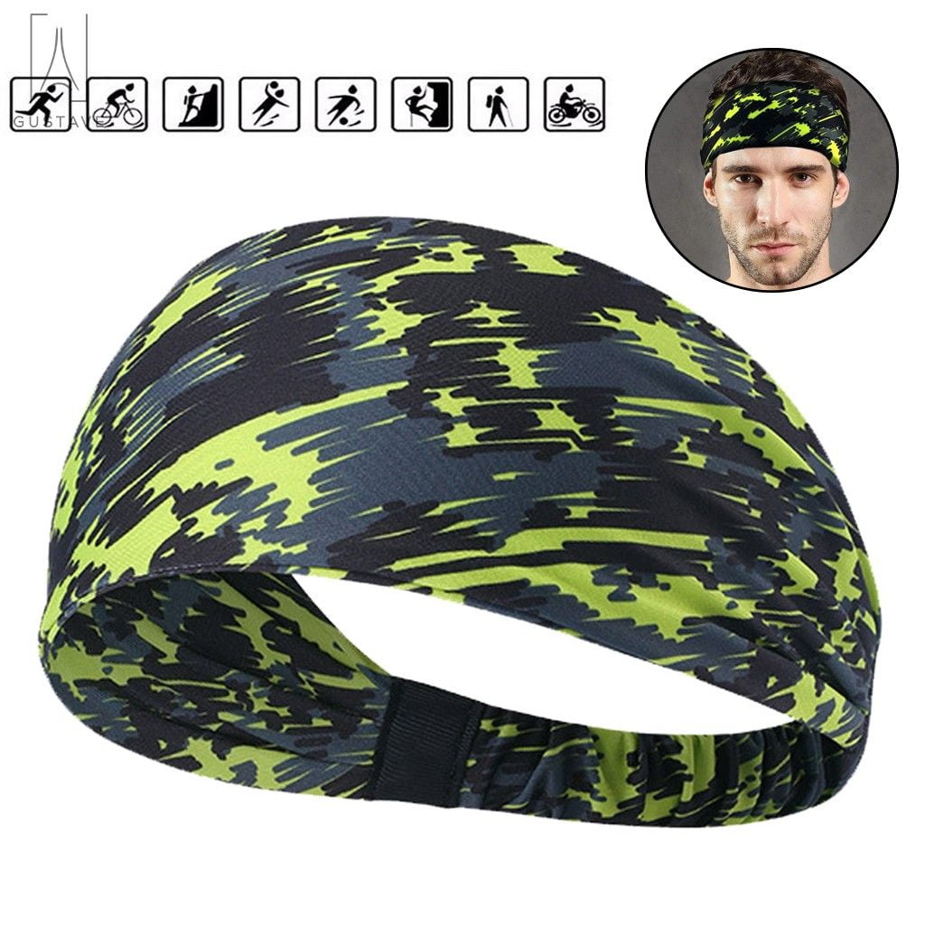 Sweatband for Yoga Running Elasticity Headband Hiking and Cycling Fitness Knit Stretchy Wicking Hairband 5 Color Sports Headbands for Men & Women 