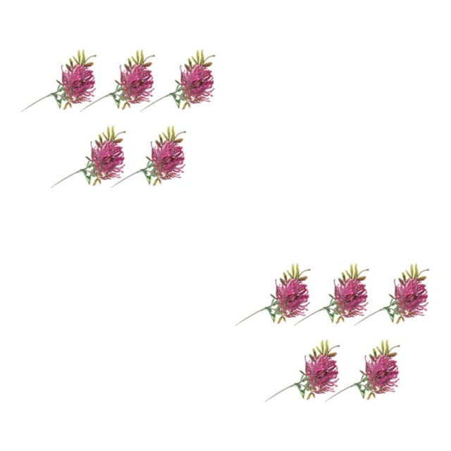 Flores artificiales Inteprter 2Conjunto ciruela púrpura para decoración del hogar interior o exterior