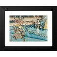 thumbnail image 2 of Utagawa Kuniyoshi 18x13 Black Modern Framed Museum Art Print Titled - Sawamura Chojuro V as Hayano Kanpei and Ichikawa Kuzo II as Ono Sadakuro in Act Five of the Play Kanadehon Chushingura (, 2 of 5