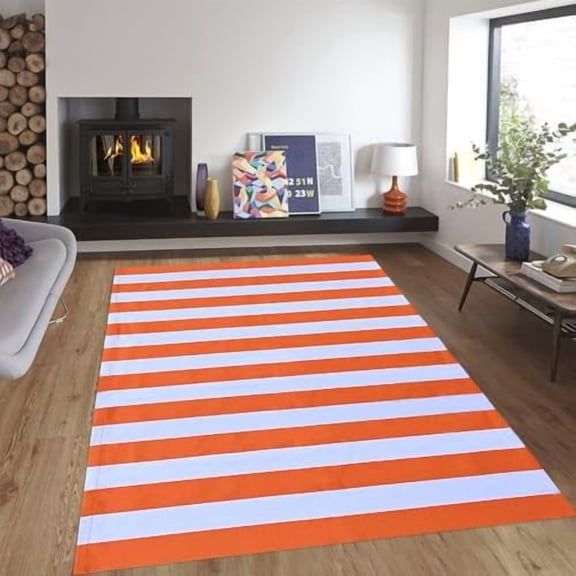 Black and White Striped Outdoor Rug 27.5'' x 43'' Front Door Mat Handwoven Cotton Indoor/Outdoor for Layered Door Mats,Welcome Door Mat, Front Porch,Farmhouse,Entry Way