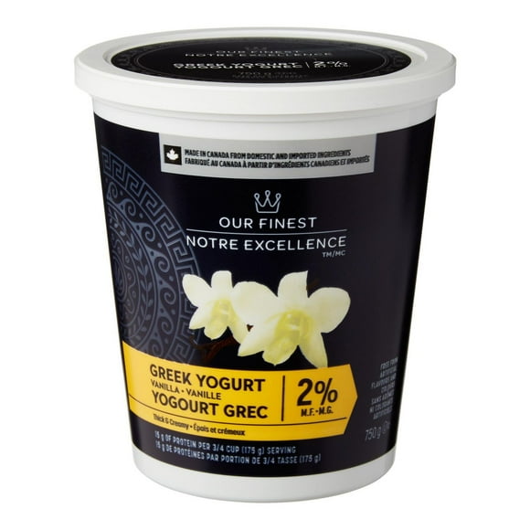 Yogourt grec à la vanille 2 % M.G. Notre Excellence 750 g