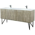 thumbnail image 3 of Lexora Home Lancy 72" Double Quartz Top Bathroom Vanity with Chrome Faucet, 3 of 14