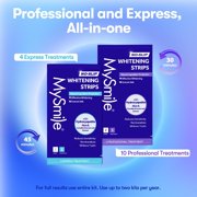 MySmile Teeth Whitening Strips for Sensitive Teeth , Hydroxyapatite-Infused, Enamel Safe & Non-Slip White Strips, Residue-Free, Yellow Teeth Stains Remover Whitening kit, 28pcs, Mint