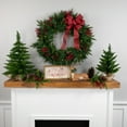 thumbnail image 2 of Northlight Real Touch™️ Pre-Lit Rosemary Emerald Angel Pine Artificial Christmas Wreath - 30" -, 2 of 8