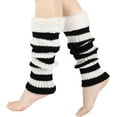 thumbnail image 2 of Dalrosia Leg Warmers for Women Girl Y2K Ribbed Striped Leg Warmer Trim Knitted Christmas Socks Fall Winter Streetwear, 2 of 4