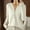 Beige, variant on Aueoeo Women'S Acrylic Knitted Shirts Casual Long-Sleeved Top Button -Down V-Neck Pullover Soft Tops Beige L