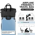 thumbnail image 2 of ​WANALIT Waterproof Duffel Bag for Gym and Travel, Weekender Carry On with Wet Dry Compartment, Luggage Sleeve, Airplane Approved (Black)​​, 2 of 8