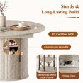 thumbnail image 3 of AFO 5 Pieces Extendable Dining Table Set for 4, 47″- 63″ Round to Oval Wood Kitchen Table with 4 Upholstered Chairs, Space-Saving Drop Leaf Kitchen Table for Small Spaces, White, 3 of 13