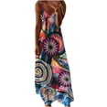 thumbnail image 2 of Qiopertar Mode Femmes Été Robe Longue Décontractée Col en V Imprimée Ample Sans Manches Livraison Gratuite à Moins de 5$ jusqu'à 90 % de Réduction, 2 of 4