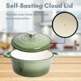 thumbnail image 6 of Lexi Home 2.8-Qt Enameled Cast Iron Dutch Oven with Lid & Loop Handle, Ombre Green, 6 of 7