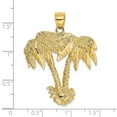 thumbnail image 3 of FB Jewels 14K Yellow Gold Double Palm Trees 2D Pendant, 3 of 4