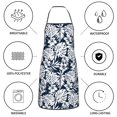 thumbnail image 6 of Fuzoiu Hawaiian Style Print Kitchen Cooking Aprons,Kitchen Cooking BBQ Aprons,Chef Apron with 2 Pockets for Men Women,Art Aprons for Painting Pottery Ceramics, 6 of 7