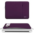 thumbnail image 4 of Mosiso Polyester Vertical Style Water Repellent Laptop Sleeve Case Bag Cover with Pocket for 13-13.3 Inch Notebook, MacBook Pro 14 inch M4 M3 M2 M1 Chip Pro Max 2024-2021, Magenta Purple, 4 of 5