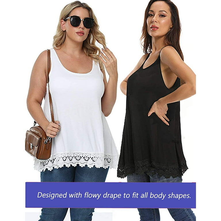 Tank Tops for Women Basic Camisole with Built in Bra Casual Wide