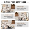 thumbnail image 5 of Convertible Power Recliner Chair, Accent Chair, Chaise Lounge, Pull Out Sofa Bed with Adjustable Electric Recliner for Living Room/Bedroom with Pocket, Comfy Reading Armchair, Easy Assembly, Brown, 5 of 10