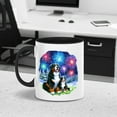 thumbnail image 4 of Happy New Year Bernese Mountain Dog Family Cheer Winter Midnight Firework 11oz Accent Two-tone Mug Berner Lover Gifts Coffee Tea Cup - 02025, 4 of 5