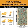 thumbnail image 3 of Ottomanson 2'7" x 5' Area Rug – Non-Slip Low Pile Stain Resistant Rug for Bedroom & Entryway, Floral Seafoam Green, 3 of 7