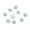 Blue, variant on 10pcs Colorful Flower Heart Charms Pendants Enamel Metal Charm For DIY Jewelry-Blue