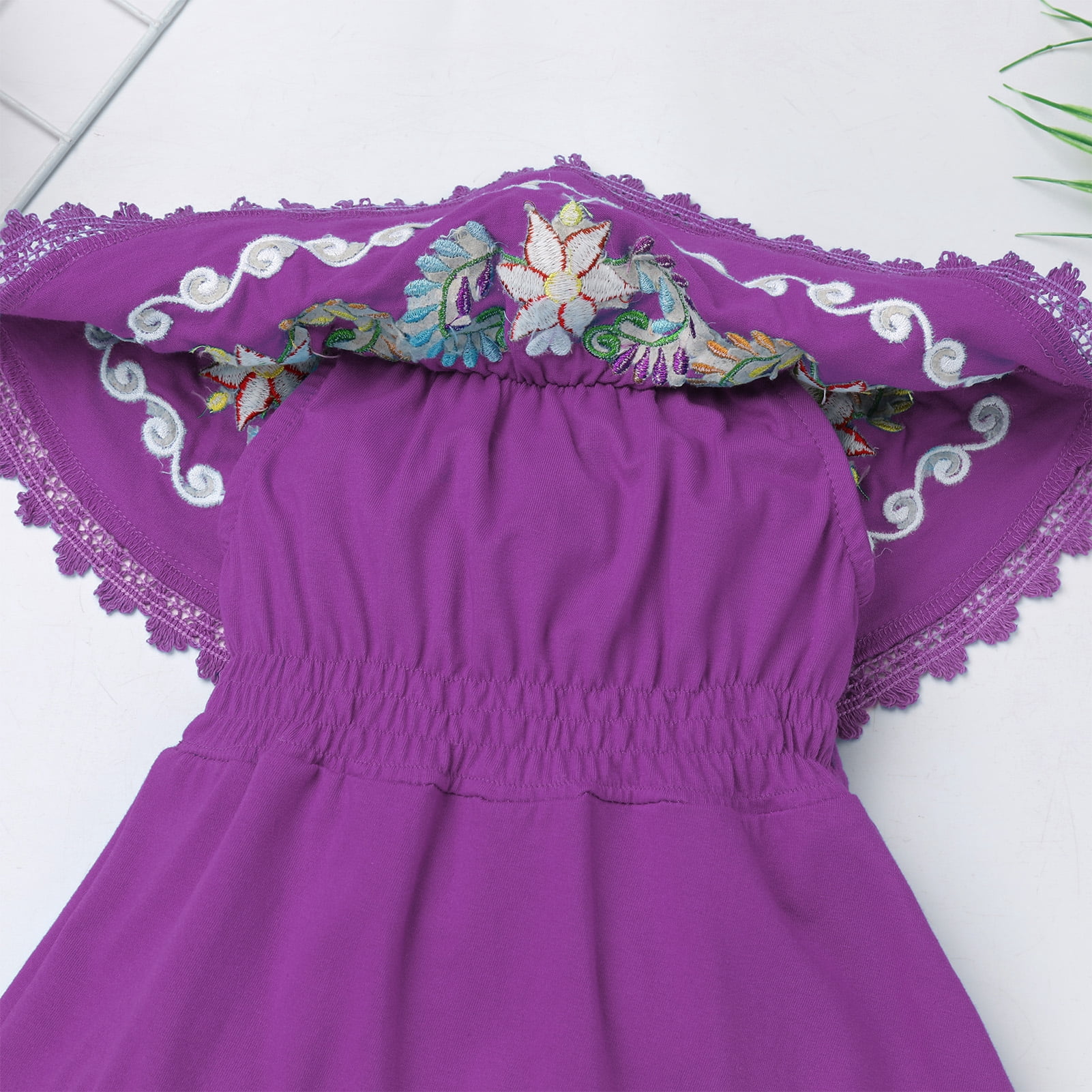 open lace back dress Amazon.com: AFAVOM Mexican Dress for Girls Traditional Cinco de Mayo Fiesta  Dresses Toddler Kids Embroidered Floral Birthday Party Gown Rainbow Ruffle  Off Shoulder Folklorico Summer Sundress Purple 6-7 Years: Clothing, Shoes &
