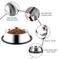 thumbnail image 2 of Comederos para perro WEDAWN de acero inoxidable antideslizantes, 2 unidades, 2 of 7