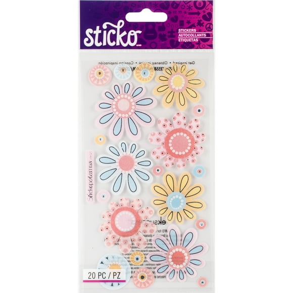 Sticko Vellum Stickers-Crazy Daisies