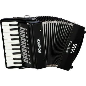 Hohner 48 Bass Button Entry Level Piano Accordion, Red for