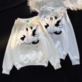 thumbnail image 5 of TrendOFT Cute Cat Graphic Hoodies for Women Embroidered Hooded Sweatshirts Girls Kawaii Cartoon Anime Lightweight Pullover Tops Beige XL, 5 of 6