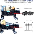 thumbnail image 6 of Heavy Duty Collapsible Wagon Cart, Utility All Terrain Beach Wagon with Wheels&Cooler Bag, Large Capacity Rolling Outdoor Garden Cart with Brake&&Aluminum Frame for Beach Camping Shopping, Black＆Blue, 6 of 7