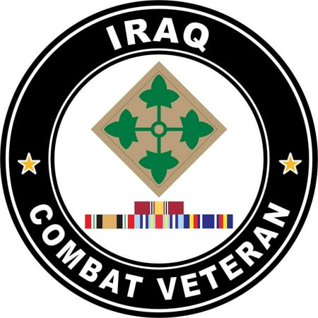 3.8 Inch 4th Infantry Iraq Campaign with ribbons