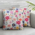 thumbnail image 3 of Creowell Flowers Pillow Cases with Zipper for Home Decor in Living Room, Bedroom, Car, and Couch - Aesthetic Decorative Design - 1PC 12x12in, 3 of 5