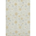 thumbnail image 2 of Addison Rugs Mayfield Premium Machine Washable Transitional Holiday Snowflake Ivory Rectangle Rug, 3' x 5', 2 of 7
