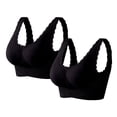 thumbnail image 1 of Bras for Women A 2 Piece Set Of Side Buttoned Front Sports Bra Without Rims Adjustable Folding Lace Yoga And Running Vest XXL, 1 of 6