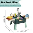 thumbnail image 3 of Simulation kitchen toy Play With Running Water For Kids 3+ 23PCS/Set Plastic Toy With Fruit Vegetable Cutting And Working Tap Toy With Running Water Reusable Water Play Toys Toys and Hobbies, 3 of 7