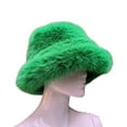 thumbnail image 5 of Skymirror Women Basin Hat Faux Fur Rich Colors Soft Thickened Fluffy Keep Warm Decorative Creative Design Bucket Hat Clothes Accessory, 5 of 8