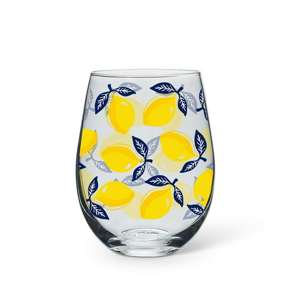 Set of 12 Sorrento Lemons Stemless Wine Glass