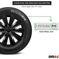 thumbnail image 6 of Omac USA 96HCA152B 16 in. Black Hub Caps Wheel Cover - 4 Piece, 6 of 10
